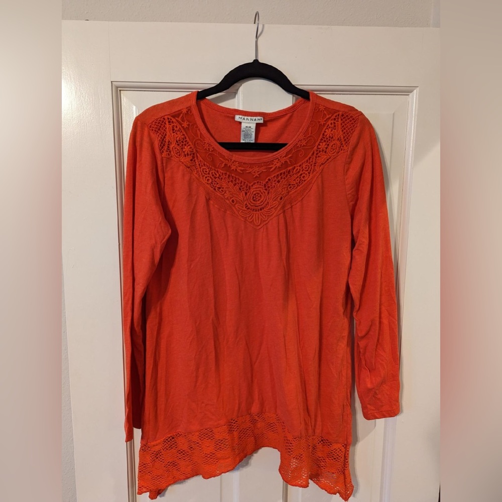Orange Runic Style Blouse
